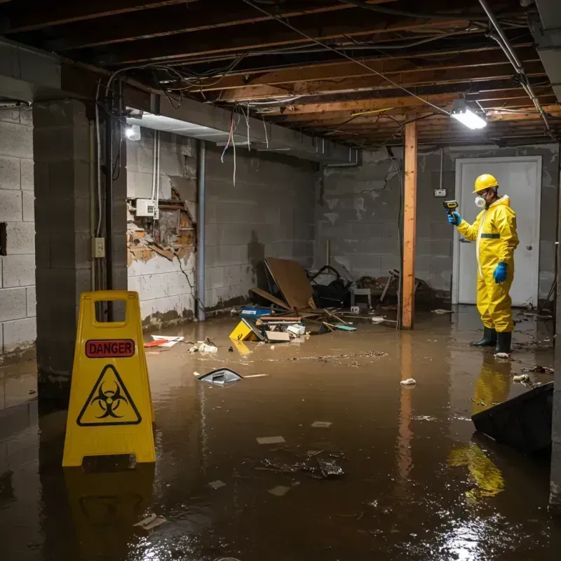 Flooded Basement Electrical Hazard in Lebanon, ME Property